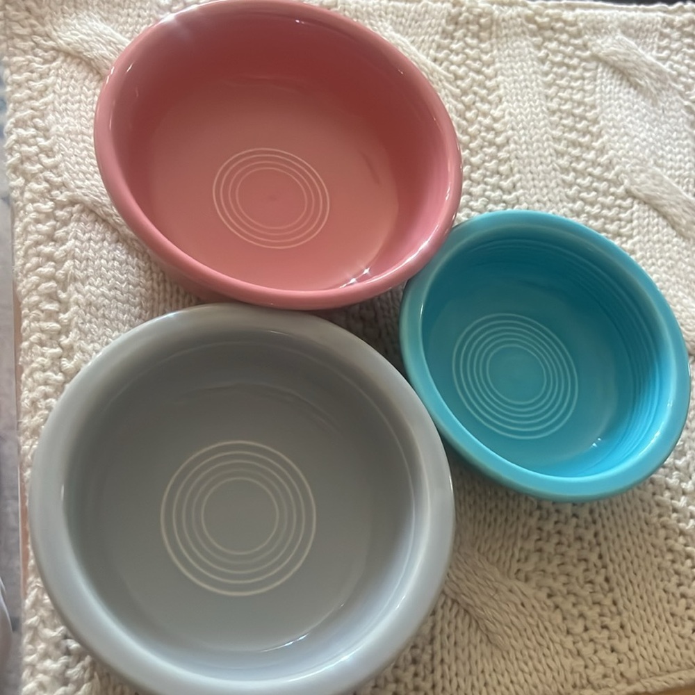 Rare Fiesta Ware Vintage Mini Bowl Trio - Picture 15 of 16